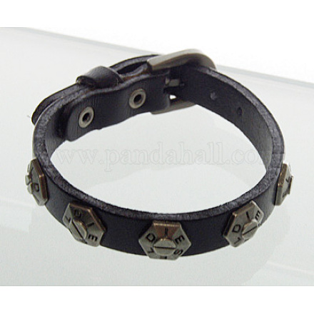 Bracelets en cuir punk rock BJEW-N114-8-1