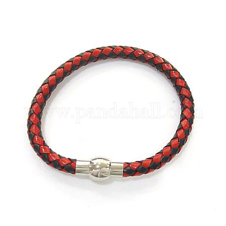 Fashion Braided Leather Cord Bracelet Making BJEW-N116-66-1