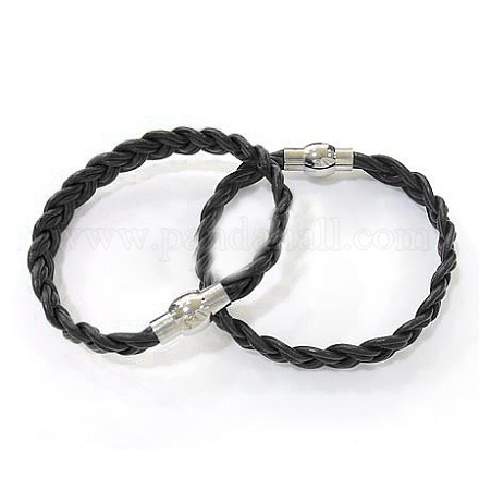 Fashion Braided Leather Cord Bracelets BJEW-N116-69A-1