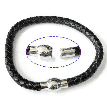 Création de bracelets en cuir tressé à la mode BJEW-N130-1-1