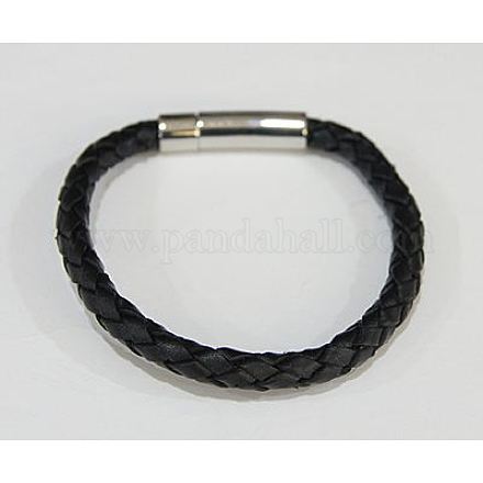 Tressés bracelets cordon en cuir faisant BJEW-Q524-1