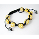 Fashion Diamond Resin Rhinestone Bracelets BJEW-A027-4-1