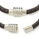 Fashion Braided Leather Cord Bracelet Making BJEW-N116-55-3