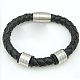 Fashion Braided Leather Cord Bracelets BJEW-N116-98A-1