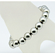 Round Synthetic Magnetic Hematite Stretch Beaded Bracelets BJEW-Q008-P-2