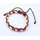 Braided Leather Cord Bracelets BJEW-Q104-M-2