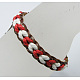 Braided Leather Cord Bracelets BJEW-Q104-M-3
