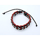 Braided Leather Cord Bracelets BJEW-Q119-M-2