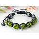 Corde de nylon tricoté de mode bracelet avec hématite et de grade A strass perles BJEW-Q441-13-1
