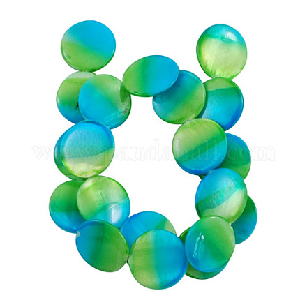 Natural Spray-Paint Shell Beads BSHE-R0923-1