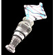 Handmade Silver Foil Glass Bottle Stoppers BSF004J-1-1
