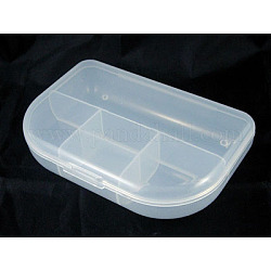 Clear plastic Bead Containers With Lid, 8cm wide, 12cm long, 2.9cm high