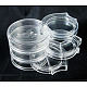 Clear Round Plastic Bead Containers with Lid C061Y-2