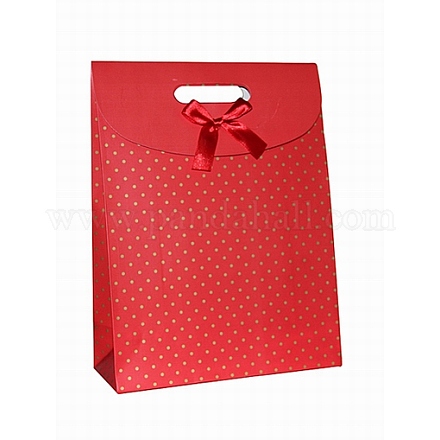 バレンタインデーパッケージギフトショッピングバッグ  レッド  サイズ：約12.5センチ幅  16.5センチの長さ  5.6センチ、厚 CARB-N011-79B-1