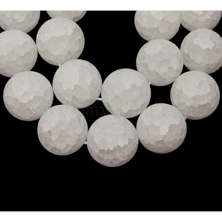 Frosted Crackle Glass Beads Strands CCG-16D-17-1