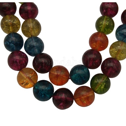 Chapelets de perles en verre craquelé CCG-16D-20-1