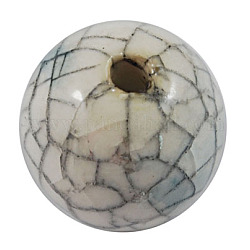 Manuell Porzellan Perlen, Knistern Stil, Runde, hellblau, ca. 12 mm Durchmesser, Bohrung: 3 mm