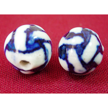 Handmade Blue and White Porcelain Beads CF151Y-1