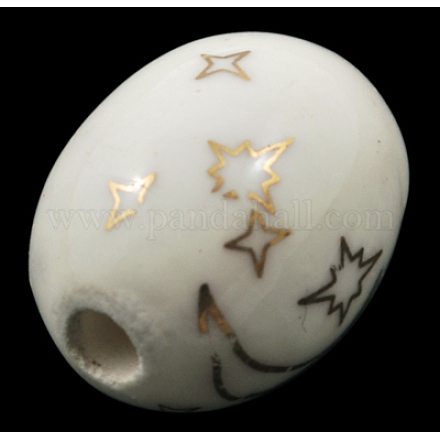 Handmade Ornamental with Gold Porcelain Beads CF211Y-9-1