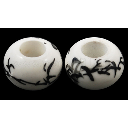 Perles européennes en porcelaine manuelles CF223Y-1