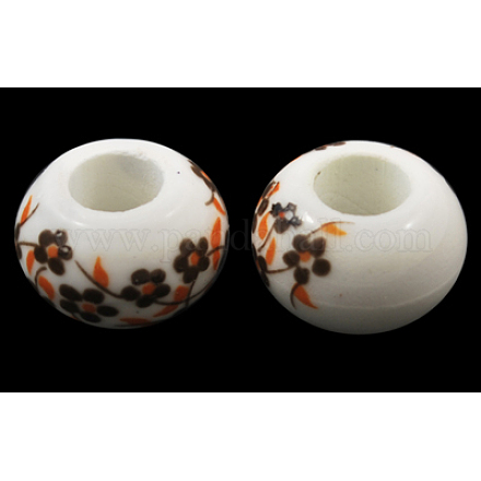 Abalorios europeos de porcelana hechas a mano CF224Y-1