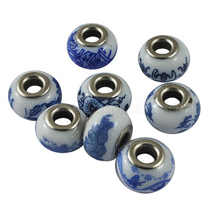 Handmade Porcelain European Beads CF505Y-1
