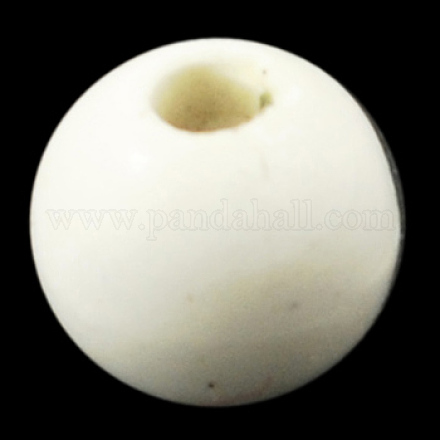 Perles en porcelaine manuelles CF6mmY-1-1