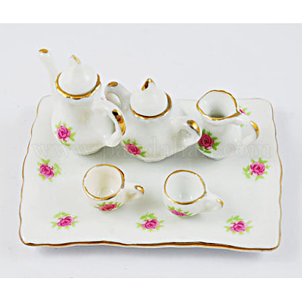 Juego de té de porcelana hecho a mano decoración CFT003Y-1