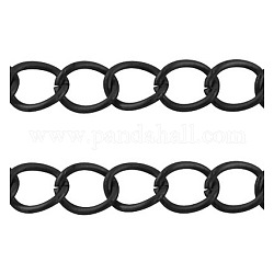 Iron Twisted Chains, Unwelded, with Spool, Oval, Gunmetal, 5x3.5x0.7mm, about 328.08 Feet(100m)/roll