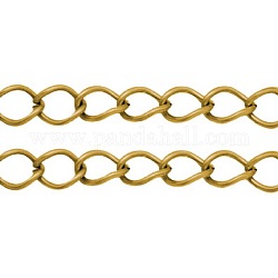 Железные боковые витые цепи, несварные, с катушкой, алмаз, золотые, 9x7x1.5 мм