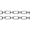 Iron Mother-Son Chain, Unwelded, Lead Free, Platinum Color, with Spool, Size: Mother Chain: about 9mm long, 5mm wide, 1mm thick, Son Chain: about 5mm long, 4mm wide, 1mm thick, about 328.08 Feet(100m)/roll
