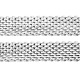 アイアン製メッシュチェーンネットワークチェーン  溶接されていない  スプールで  プラチナカラー  チェーン：10 mm幅  厚さ2mm  約164.04フィート（50m）/ロール CHN014Y-N-1
