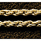 アイアン製ロープチェーン  溶接されていない  ゴールドカラー  スプールで  リンク：3mm  ワイヤー：0.6 mm厚  100 m /ロール CHP002Y-G-1