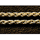 アイアン製ロープチェーン  溶接されていない  ゴールドカラー  スプールで  リンク：3mm  ワイヤー：0.6 mm厚  100 m /ロール CHP002Y-G-2