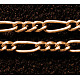 アイアン製手作りチェーンフィガロチェーン母子チェーン  溶接されていない  赤銅色  スプールで  母のリンク：3x7mm  息子へのリンク：2.5x4mm  約328.08フィート（100m）/ロール CHSM001Y-R-1
