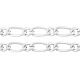 Silver Iron Handmade Chains Figaro Chains Mother-Son Chains CHSM020Y-S-1