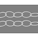 アイアン製アズキチェーン  溶接されていない  スプールで  オーバル  銀色のメッキ  18x12x1.5mm  約164.04フィート（50m）/ロール CHT118Y-S-1