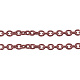 アイアン製アズキチェーン  溶接されていない  スプールで  オーバル  赤銅色  2x2x0.5mm  約328.08フィート（100m）/ロール CHT120Y-R-1