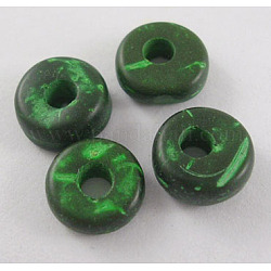 Perle di cocco, ciambella, verde, 9mm, Foro: 2.5 mm, circa 2200pcs/500g