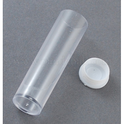 プラスチックビーズ収納ケース  ボトル  透明  サイズ：長さ約5.5cm  幅1.5cm  容量：2ml（0.06液量オンス）&nbsp;CON-S007-1
