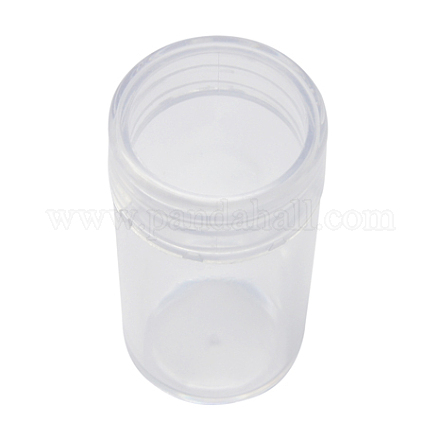 プラスチックビーズ収納ケース  ボトル  透明  サイズ：幅さ約26mm  長さ48mm CON-G001-2-1