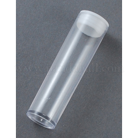 プラスチックビーズ収納ケース  ボトル  透明  サイズ：長さ約5.5cm  幅1.5cm  容量：2ml（0.06液量オンス） CON-S007-1