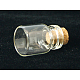 ガラスボトルビーズ瓶保存容器  コルク栓付き  ウィッシングボトル  透明  16x22mm  ボトルネック：直径10mm  容量：3.5ml（0.12液量オンス） CON-Q007-2