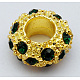 Alloy Rhinestone European Beads CPDL-H997-1-1