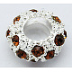 Alloy Rhinestone European Beads CPDL-H999-6-1