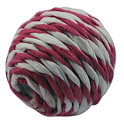 Handmade Woven Paper Beads, Round, Medium Violet Red, Size: about 22mm in diameter, hole: 4mm