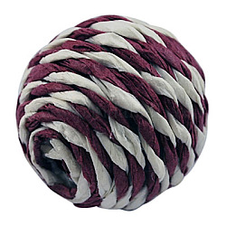 Handmade Woven Paper Beads, Round, Purple, Size: about 22mm in diameter, hole: 4mm