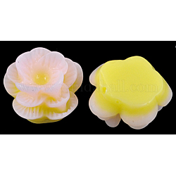 Resin Cabochons, Hair Ornament & Costume Accessory, Yellow, 13x8mm