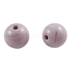 Handmade Lampwork Beads, Round, Plum, about 10mm in diameter, hole: 1.5mm