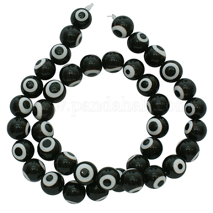 Chapelets de perles de Murano italiennes manuelles D217-12mm-7-1